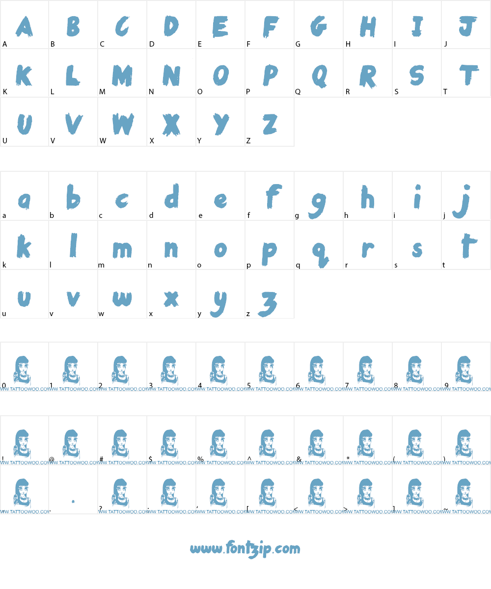 Rough Rider Font Character